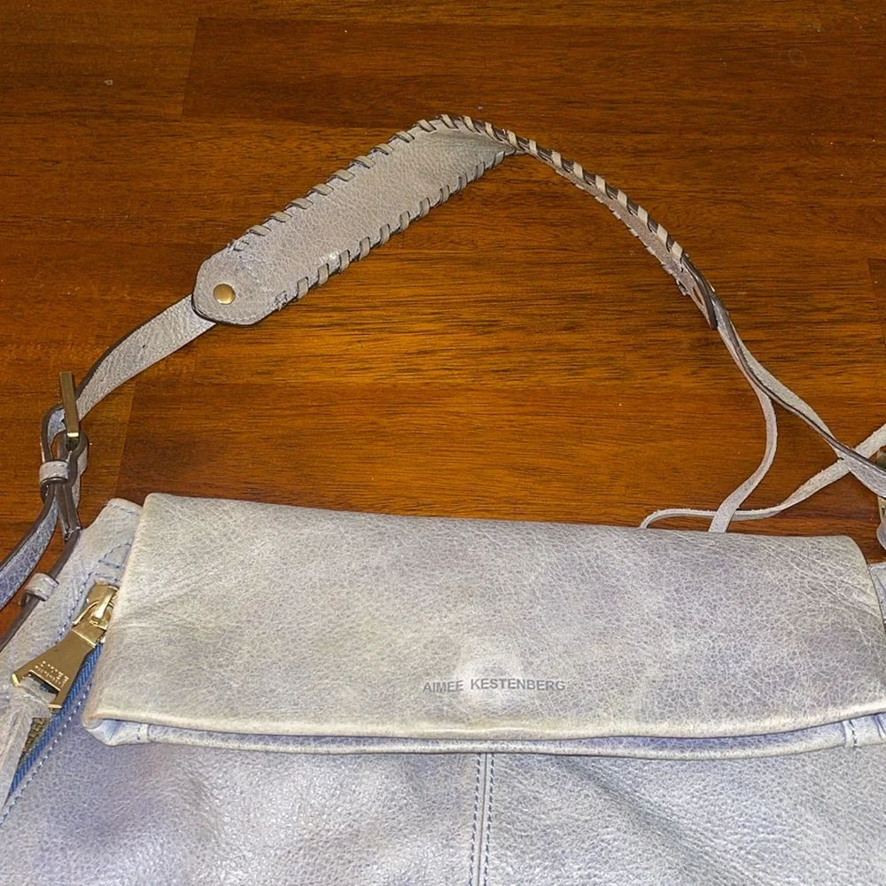 Aimee Kestenberg ladies Bali Hobo Bag in cool gray.